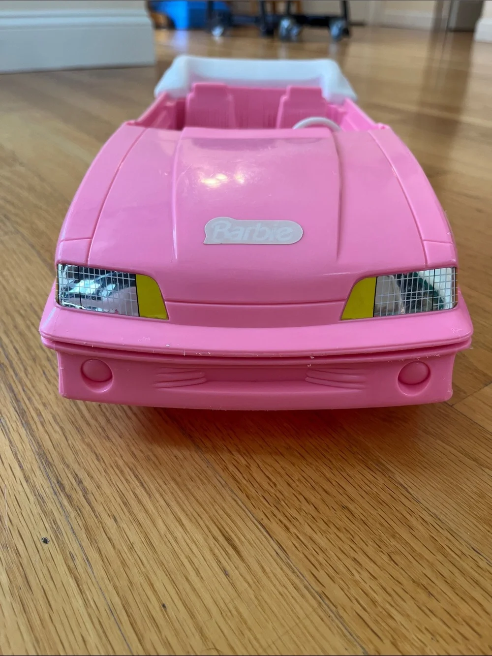 1993 Mattel Barbie Car Ford Mustang Convertible Pink & White